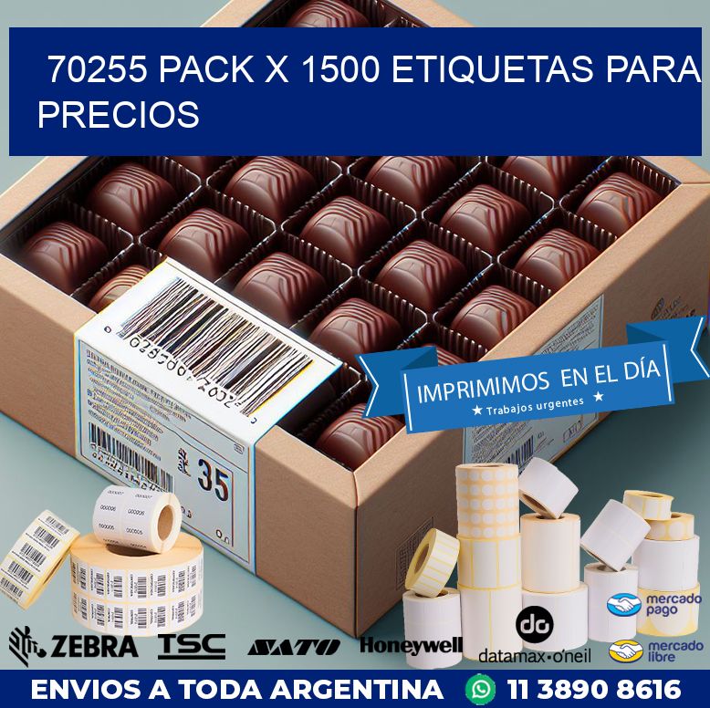 70255 PACK X 1500 ETIQUETAS PARA PRECIOS