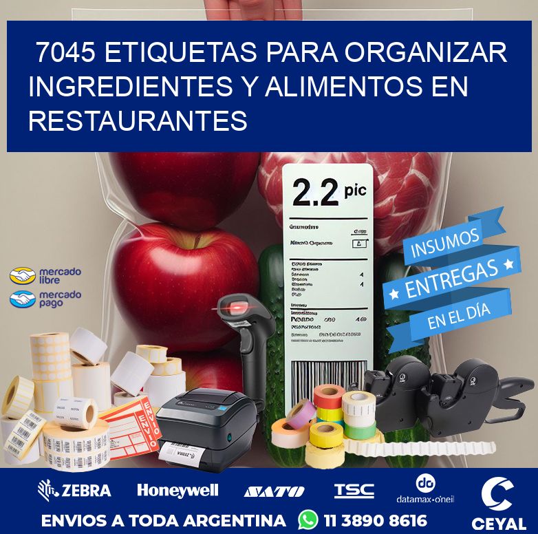 7045 ETIQUETAS PARA ORGANIZAR INGREDIENTES Y ALIMENTOS EN RESTAURANTES