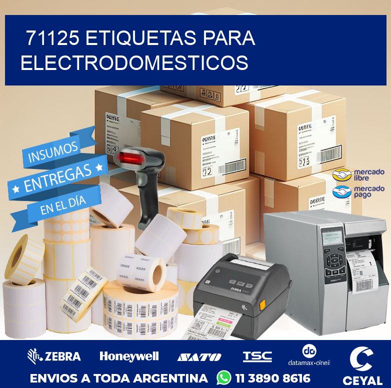 71125 ETIQUETAS PARA ELECTRODOMESTICOS