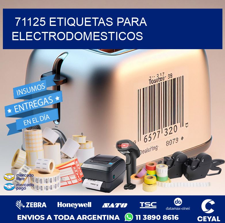 71125 ETIQUETAS PARA ELECTRODOMESTICOS