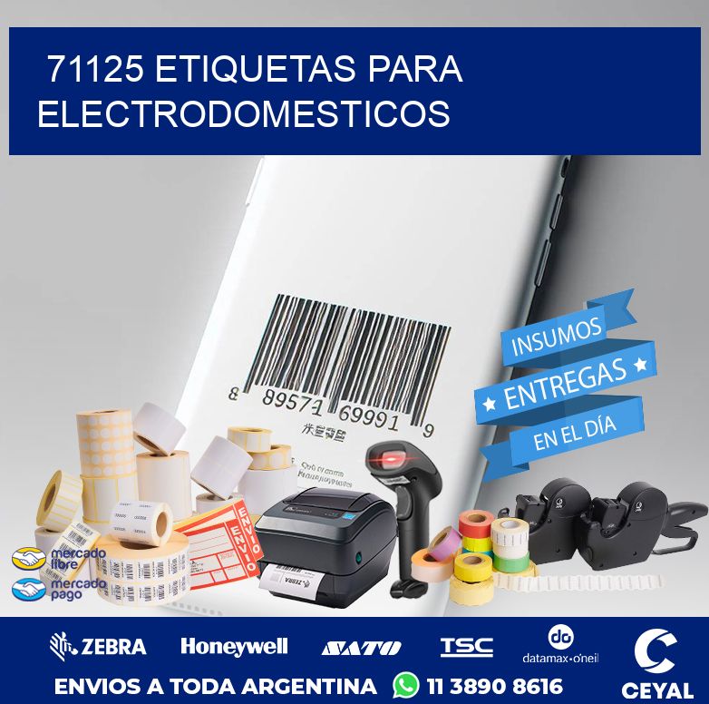 71125 ETIQUETAS PARA ELECTRODOMESTICOS