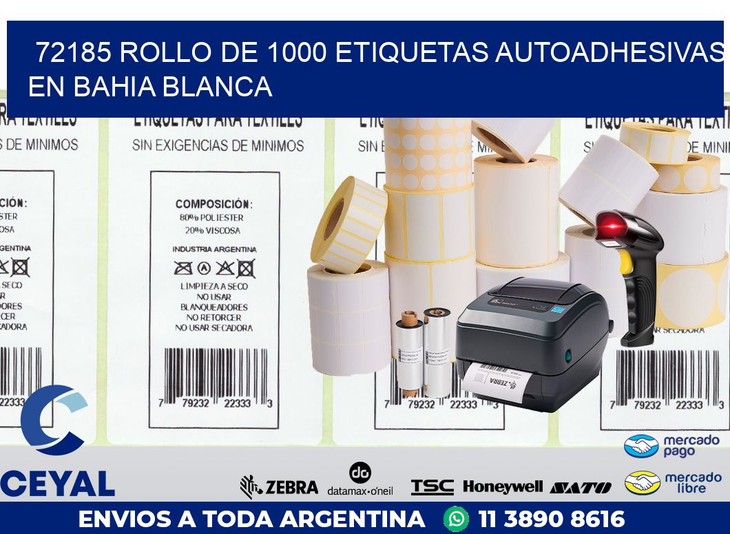 72185 ROLLO DE 1000 ETIQUETAS AUTOADHESIVAS EN BAHIA BLANCA