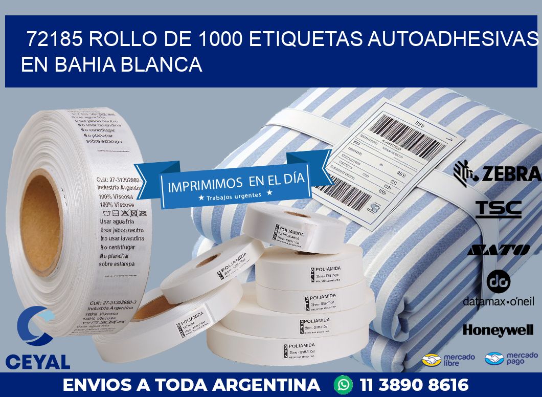 72185 ROLLO DE 1000 ETIQUETAS AUTOADHESIVAS EN BAHIA BLANCA