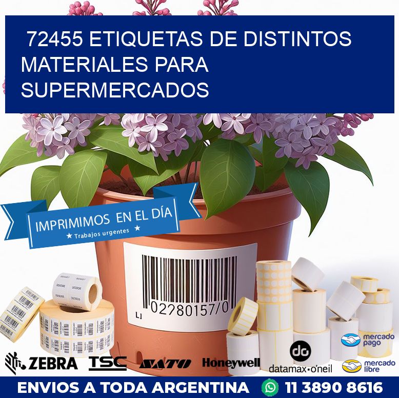 72455 ETIQUETAS DE DISTINTOS MATERIALES PARA SUPERMERCADOS