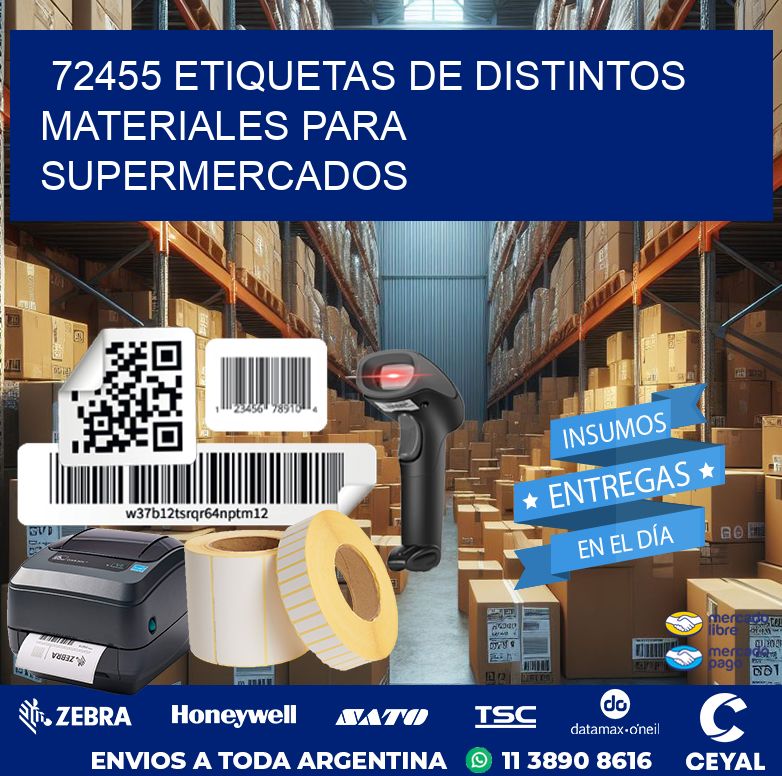 72455 ETIQUETAS DE DISTINTOS MATERIALES PARA SUPERMERCADOS