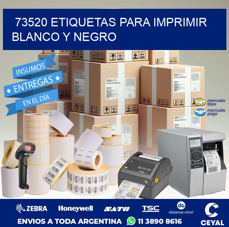 73520 ETIQUETAS PARA IMPRIMIR BLANCO Y NEGRO