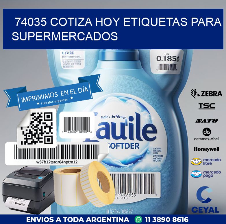 74035 COTIZA HOY ETIQUETAS PARA SUPERMERCADOS