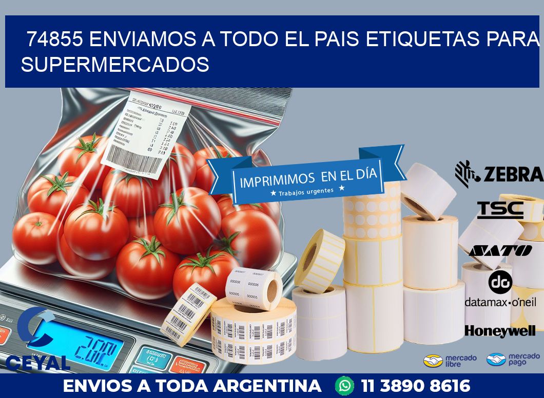 74855 ENVIAMOS A TODO EL PAIS ETIQUETAS PARA SUPERMERCADOS