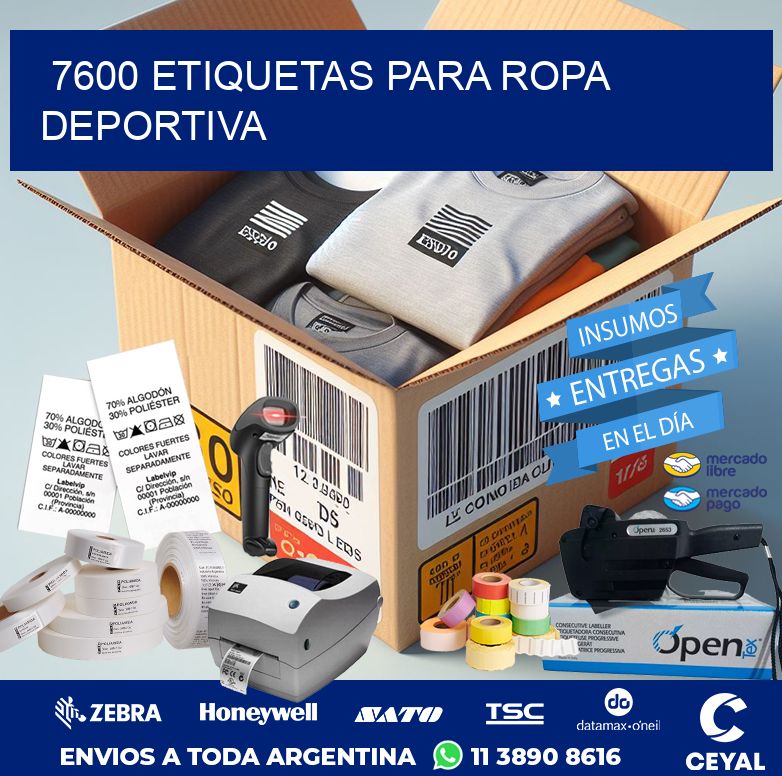 7600 ETIQUETAS PARA ROPA DEPORTIVA