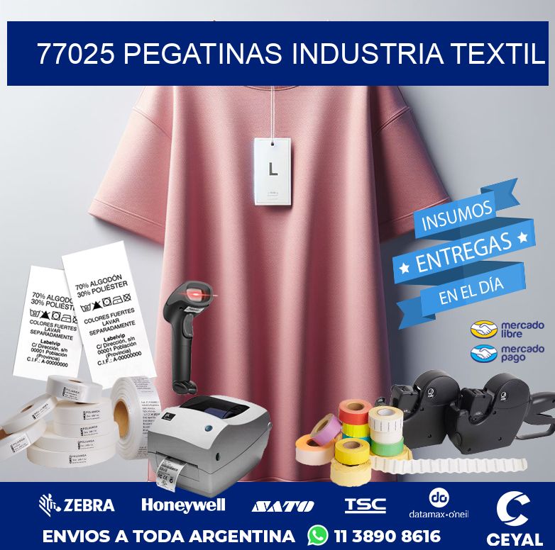 77025 PEGATINAS INDUSTRIA TEXTIL