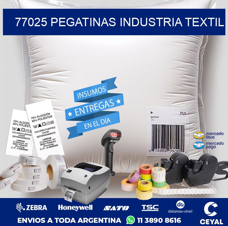 77025 PEGATINAS INDUSTRIA TEXTIL