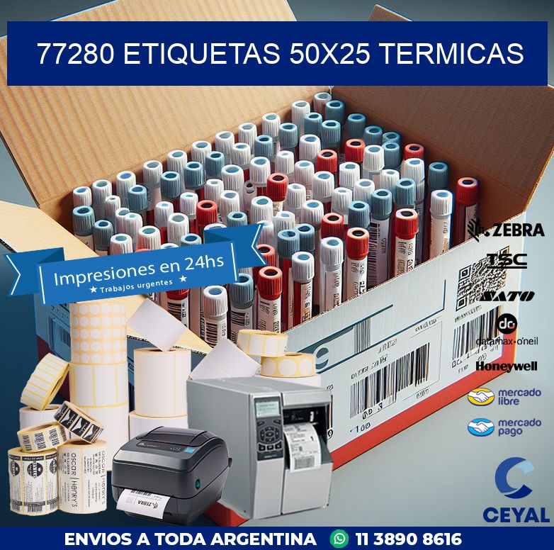 77280 ETIQUETAS 50X25 TERMICAS