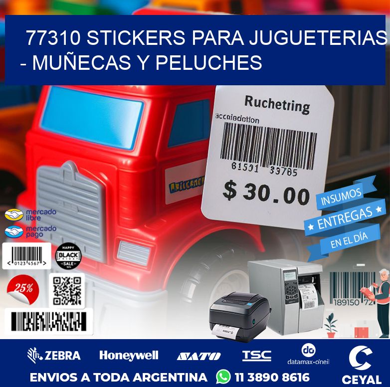 77310 STICKERS PARA JUGUETERIAS - MUÑECAS Y PELUCHES