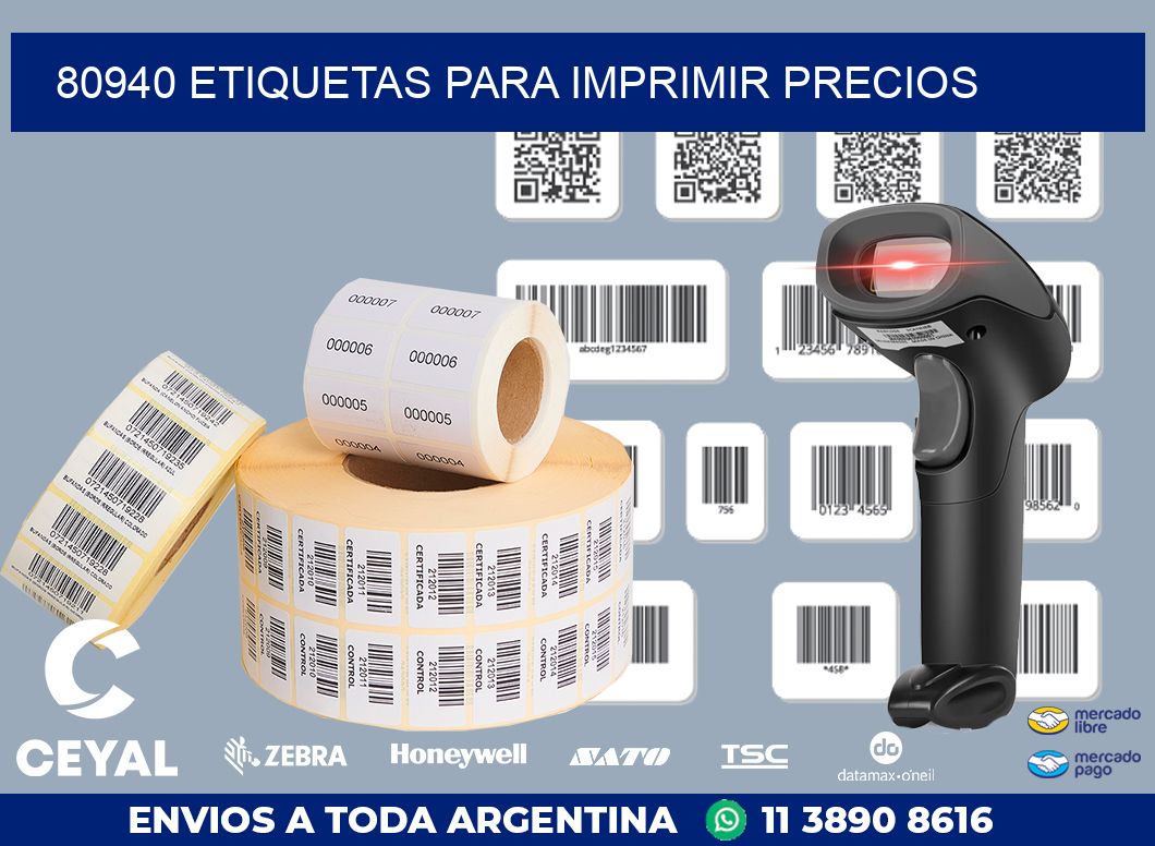 80940 ETIQUETAS PARA IMPRIMIR PRECIOS