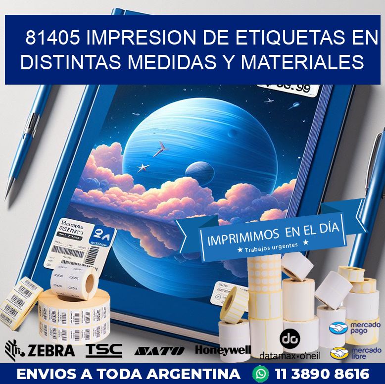 81405 IMPRESION DE ETIQUETAS EN DISTINTAS MEDIDAS Y MATERIALES