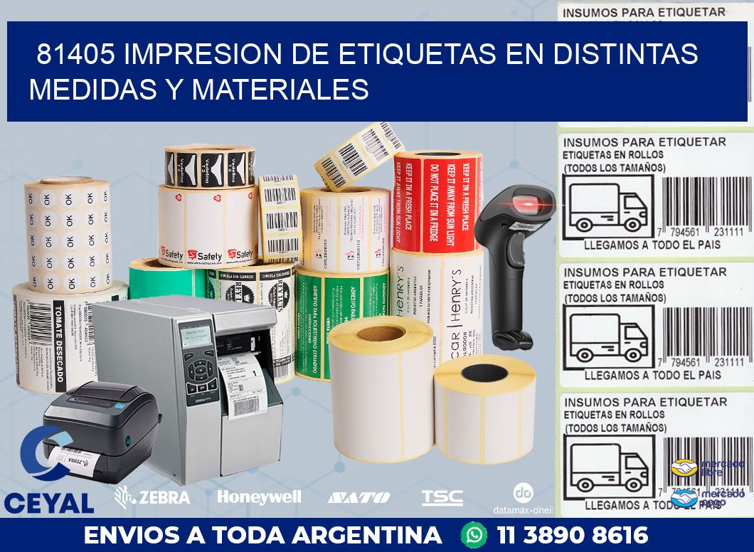 81405 IMPRESION DE ETIQUETAS EN DISTINTAS MEDIDAS Y MATERIALES