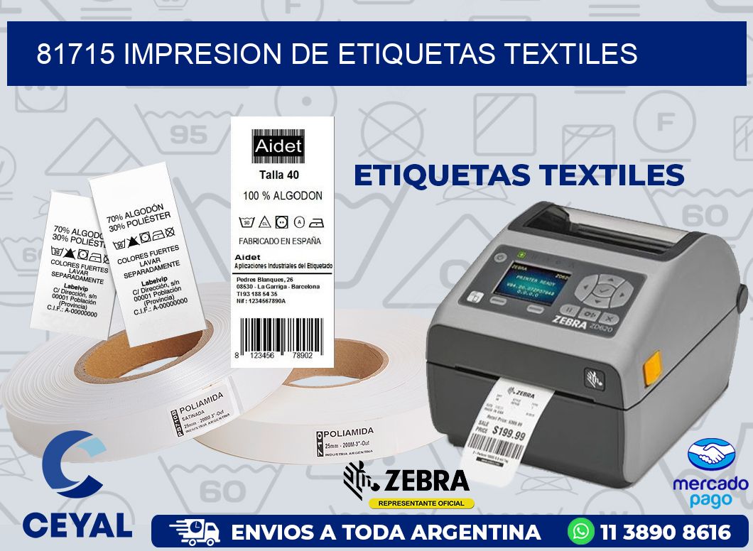 81715 IMPRESION DE ETIQUETAS TEXTILES