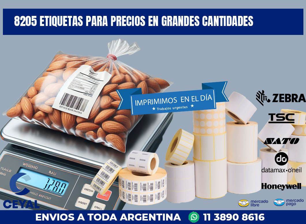 8205 ETIQUETAS PARA PRECIOS EN GRANDES CANTIDADES