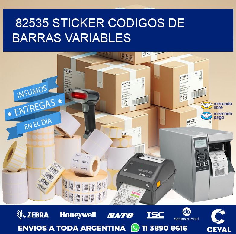 82535 STICKER CODIGOS DE BARRAS VARIABLES