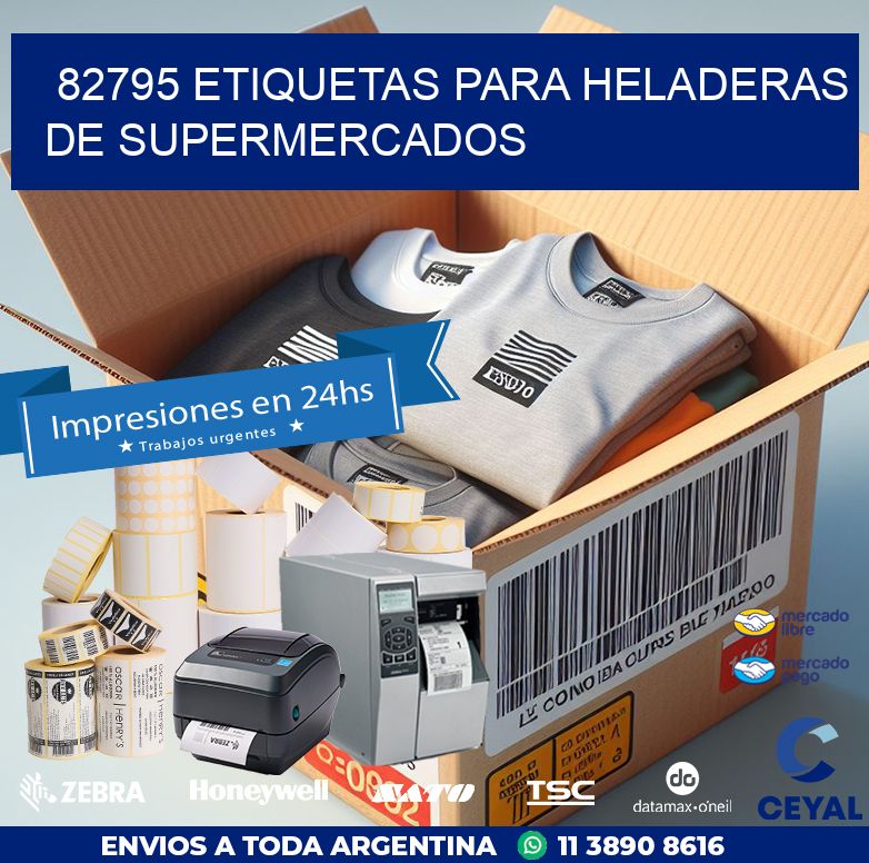 82795 ETIQUETAS PARA HELADERAS DE SUPERMERCADOS