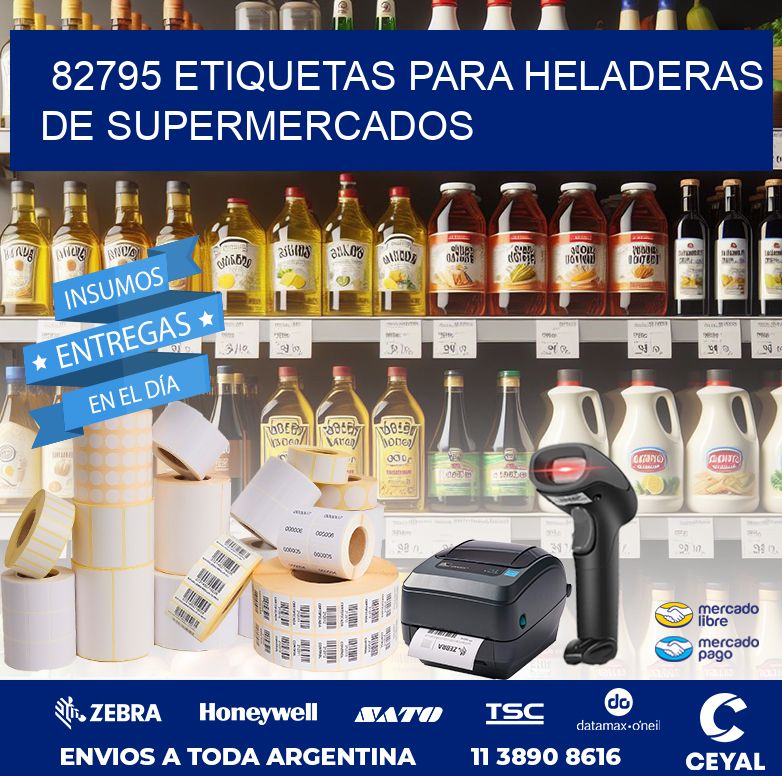 82795 ETIQUETAS PARA HELADERAS DE SUPERMERCADOS