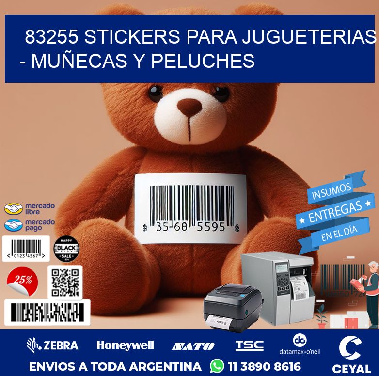 83255 STICKERS PARA JUGUETERIAS - MUÑECAS Y PELUCHES