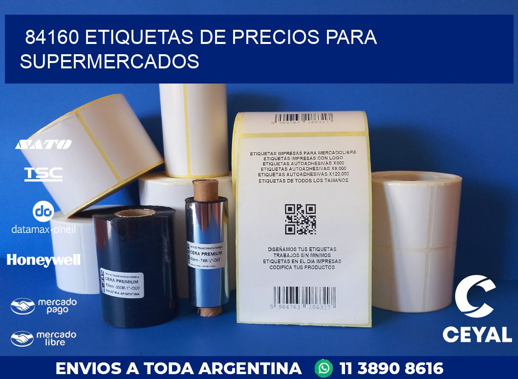 84160 ETIQUETAS DE PRECIOS PARA SUPERMERCADOS