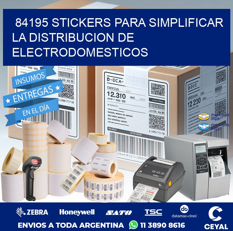 84195 STICKERS PARA SIMPLIFICAR LA DISTRIBUCION DE ELECTRODOMESTICOS