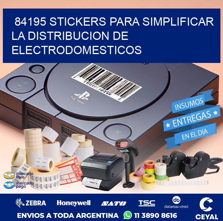 84195 STICKERS PARA SIMPLIFICAR LA DISTRIBUCION DE ELECTRODOMESTICOS