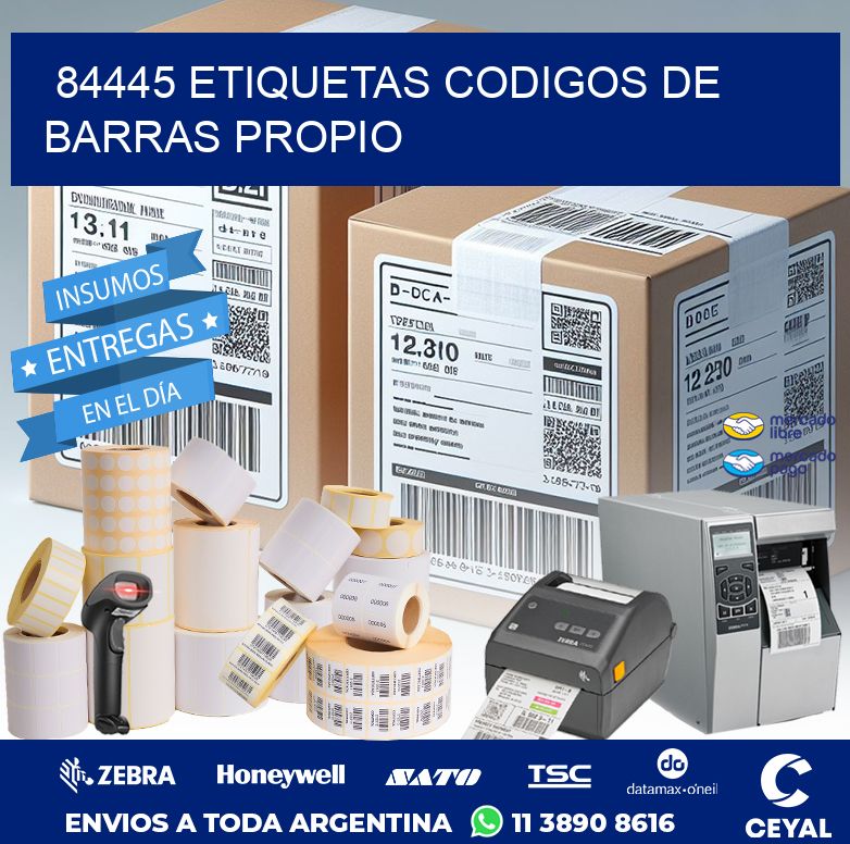 84445 ETIQUETAS CODIGOS DE BARRAS PROPIO