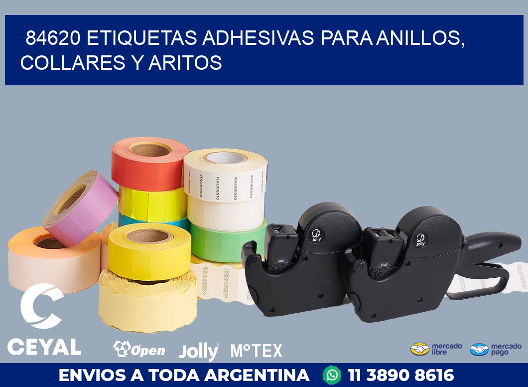 84620 ETIQUETAS ADHESIVAS PARA ANILLOS, COLLARES Y ARITOS