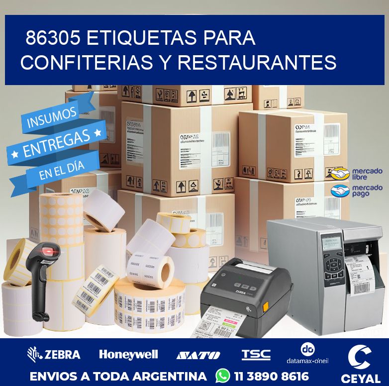 86305 ETIQUETAS PARA CONFITERIAS Y RESTAURANTES