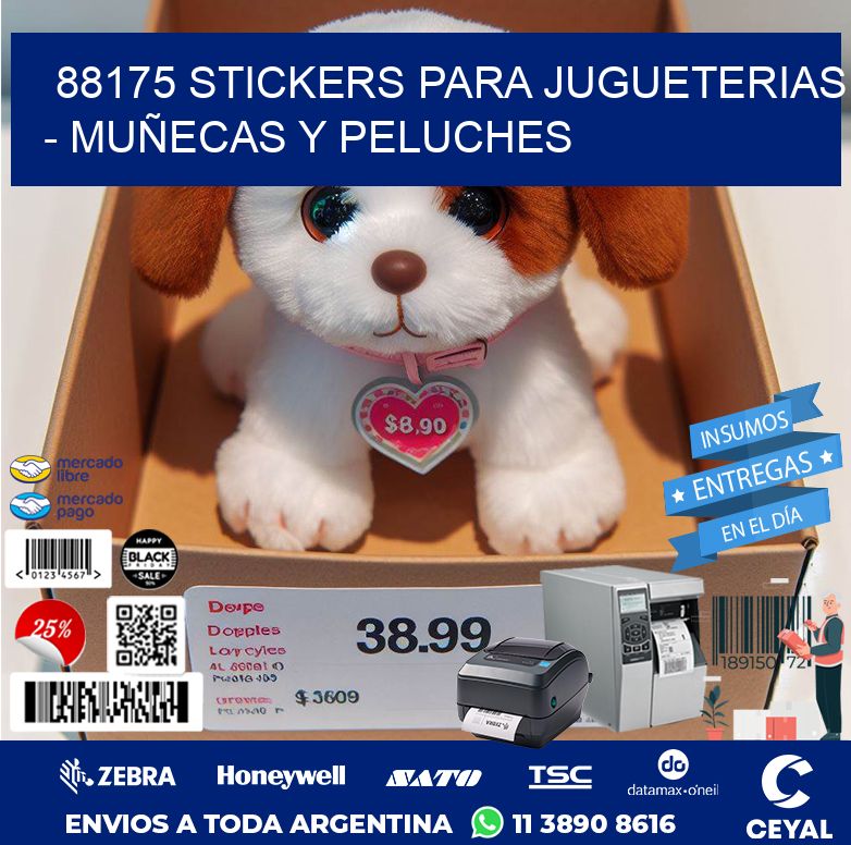 88175 STICKERS PARA JUGUETERIAS - MUÑECAS Y PELUCHES