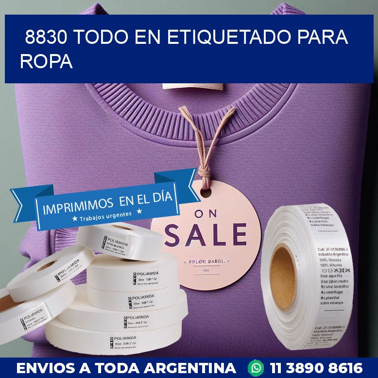 8830 TODO EN ETIQUETADO PARA ROPA