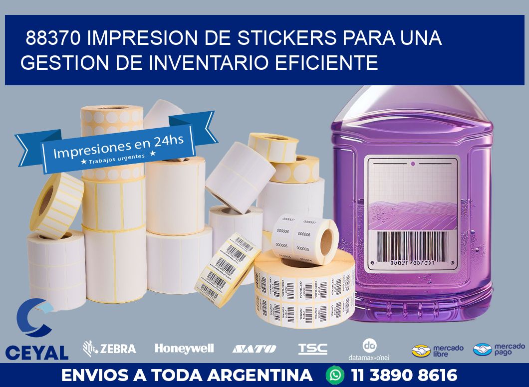 88370 IMPRESION DE STICKERS PARA UNA GESTION DE INVENTARIO EFICIENTE