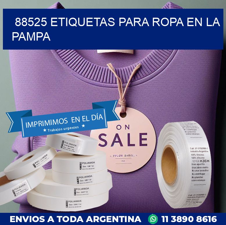 88525 ETIQUETAS PARA ROPA EN LA PAMPA