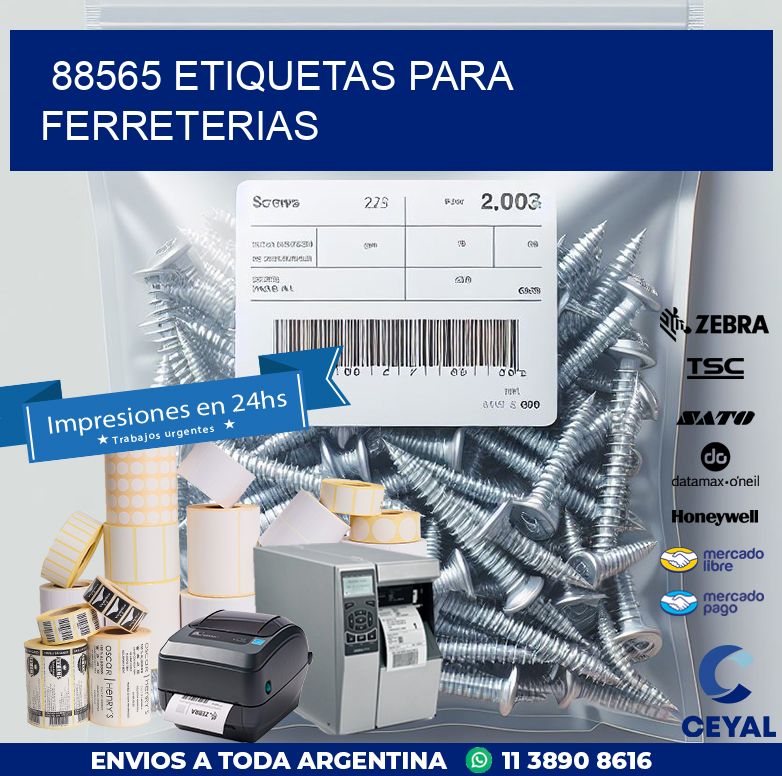 88565 ETIQUETAS PARA FERRETERIAS