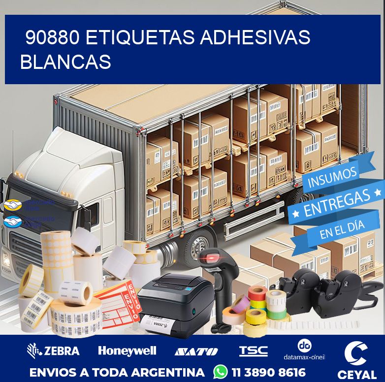 90880 ETIQUETAS ADHESIVAS BLANCAS