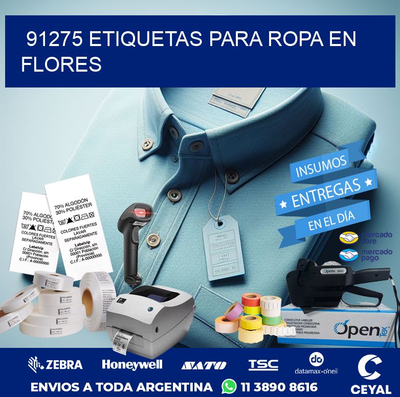 91275 ETIQUETAS PARA ROPA EN FLORES