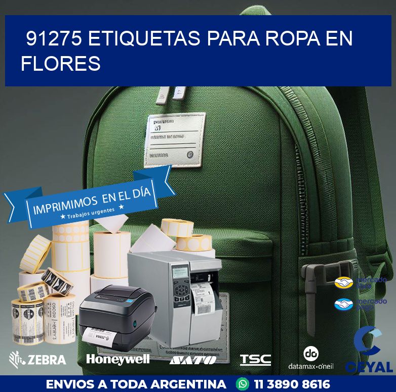 91275 ETIQUETAS PARA ROPA EN FLORES