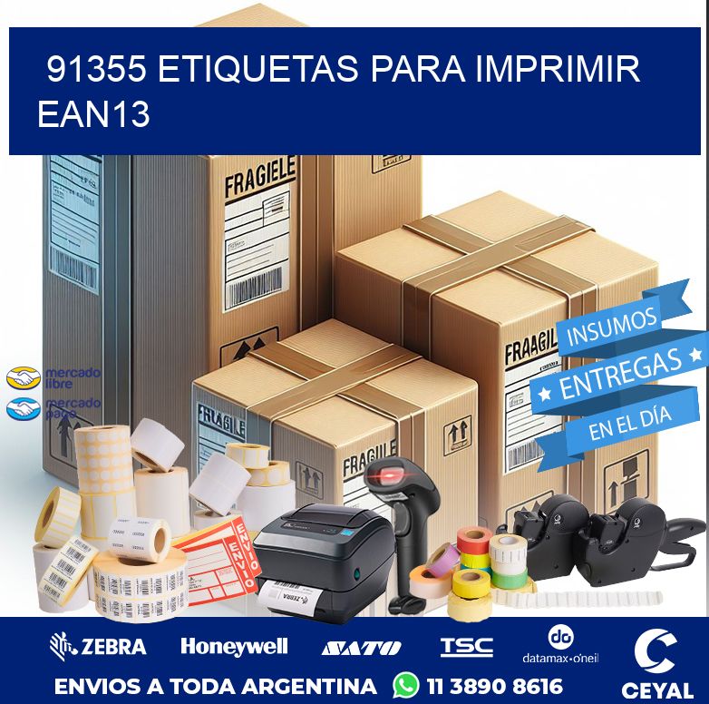 91355 ETIQUETAS PARA IMPRIMIR EAN13