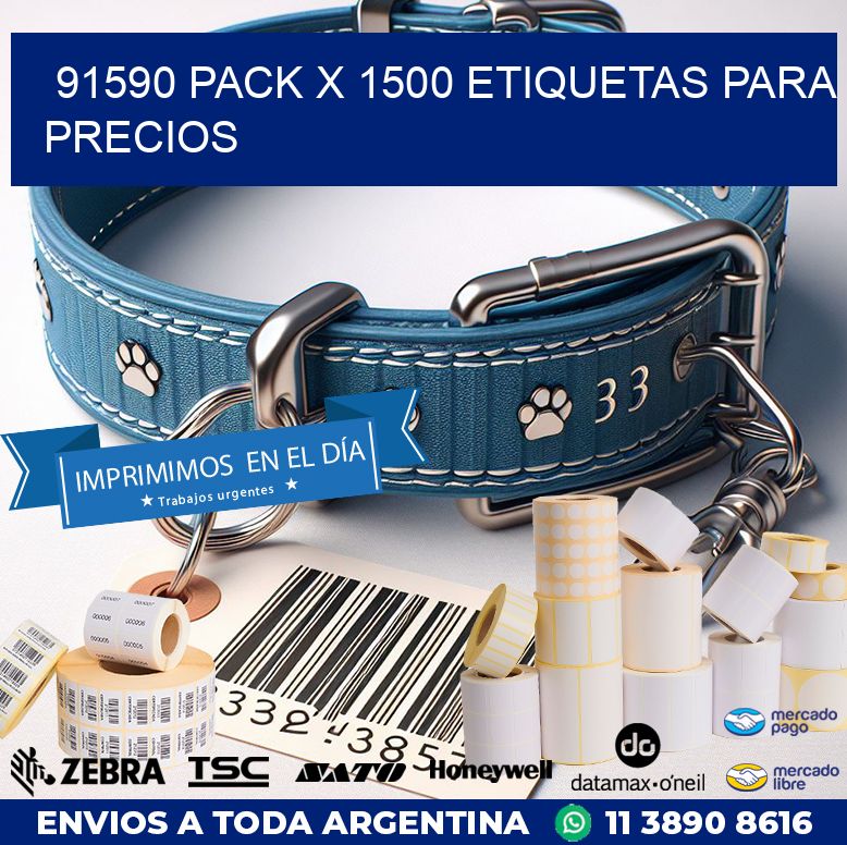 91590 PACK X 1500 ETIQUETAS PARA PRECIOS