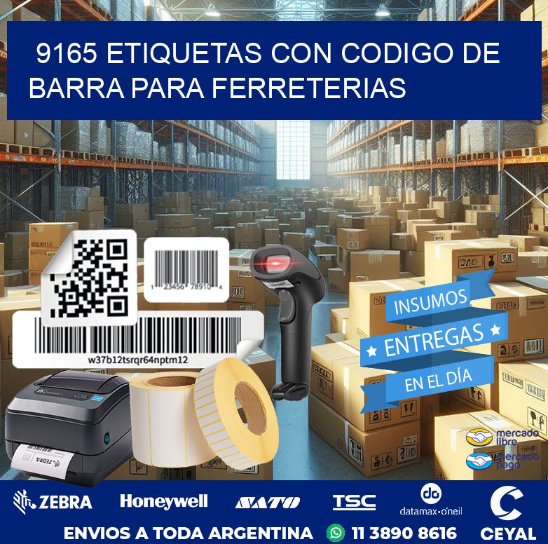 9165 ETIQUETAS CON CODIGO DE BARRA PARA FERRETERIAS