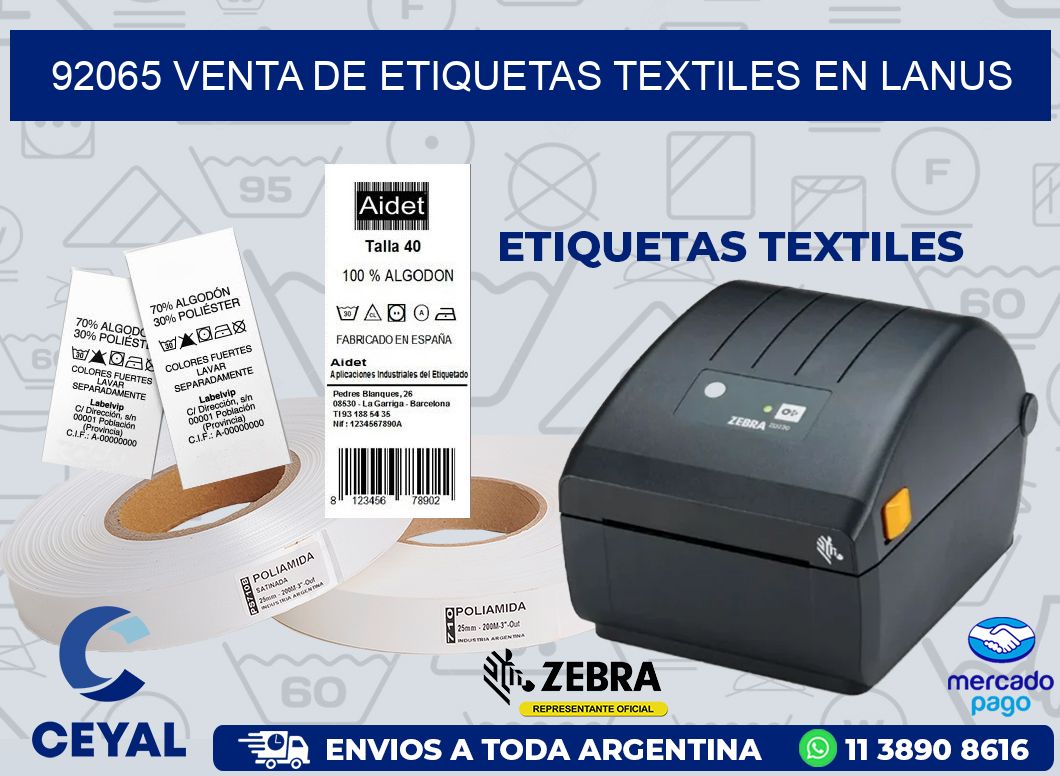 92065 VENTA DE ETIQUETAS TEXTILES EN LANUS