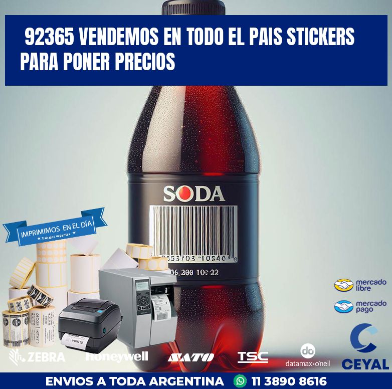 92365 VENDEMOS EN TODO EL PAIS STICKERS PARA PONER PRECIOS