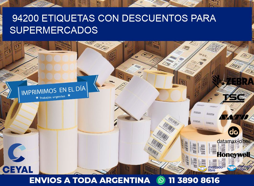 94200 ETIQUETAS CON DESCUENTOS PARA SUPERMERCADOS