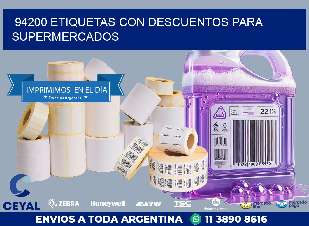 94200 ETIQUETAS CON DESCUENTOS PARA SUPERMERCADOS