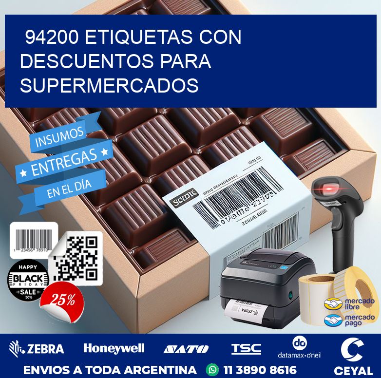94200 ETIQUETAS CON DESCUENTOS PARA SUPERMERCADOS