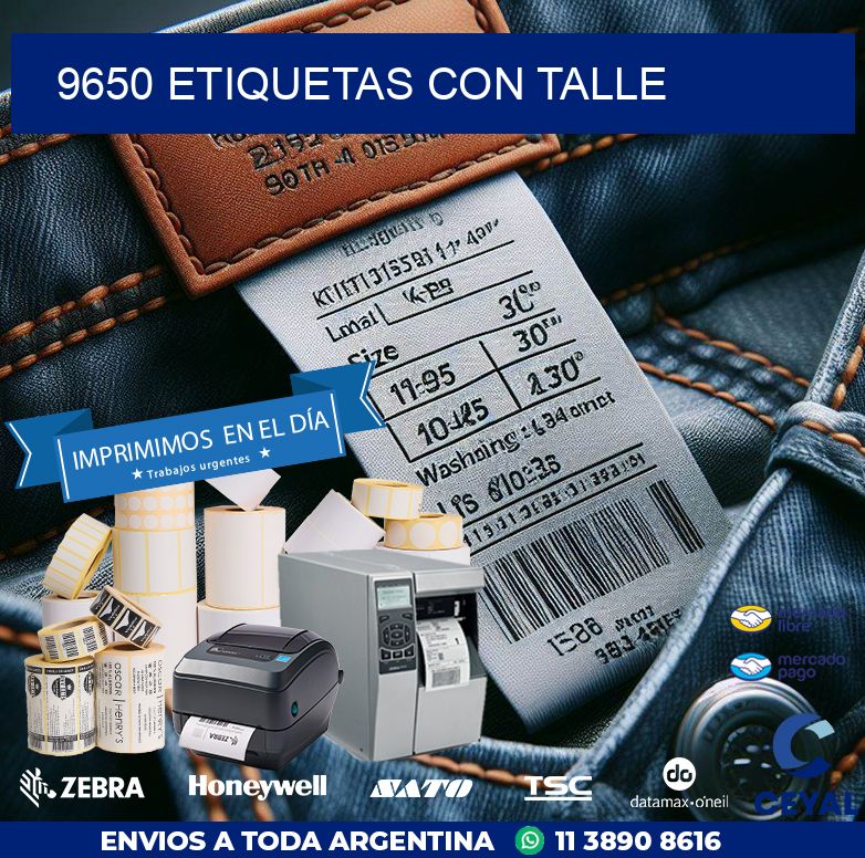 9650 ETIQUETAS CON TALLE