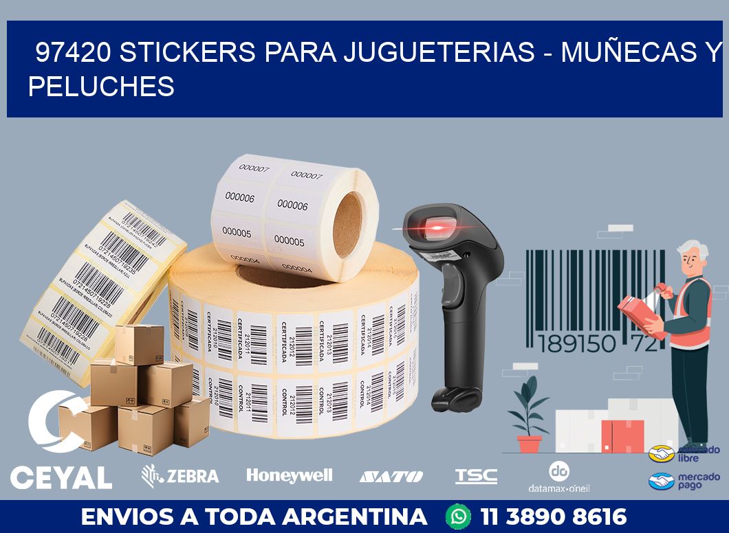 97420 STICKERS PARA JUGUETERIAS - MUÑECAS Y PELUCHES